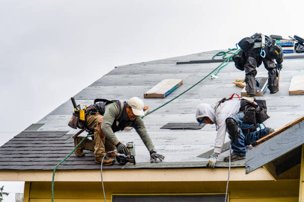 Professional Gutter Installation technician working in Tannersville, PA